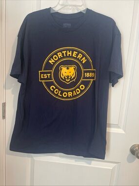 Northern Colorado Navy Men’s XL Graphic T‑Shirt - Yellow Logo Short Sleeve